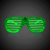 LED Green Slotted Glasses